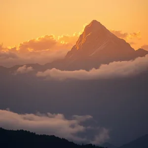 divine abode - good morning ram images with sunrise over sacred mountain with golden clouds for good morning ram images download
