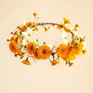 good morning sister images download design featuring soothing feminine delicate - good morning sister images with morning flower crown made of jasmine and marigold