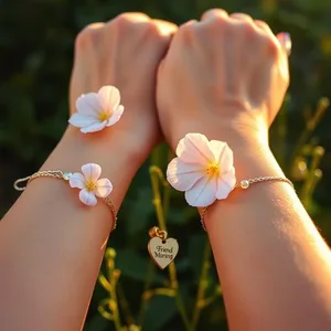 captivating pair of delicate wristbands with morning glory flowers - good morning sister images — good morning sister images wishes wallpaper