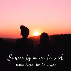 golden hour - good morning sister images with sisters silhouette watching sunrise from hillside — lovely good morning sister images HD pic