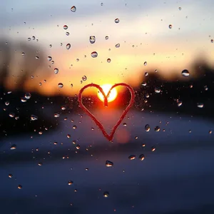 stunning good morning sister images photo art: tiny heart drawn in morning dew on glass
