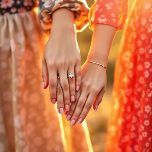 radiant good morning sister images image WhatsApp picture: matching mother-daughter hand jewelry in morning sunlight - good morning sister images