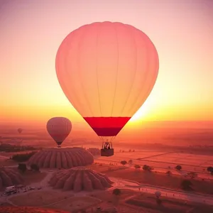 sunrise hot air balloon in pink and rose tones - good morning sister images, uplifting good morning sister images wishes wallpaper