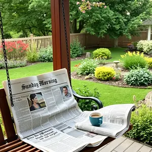 good morning sunday images with restful morning and beautiful brunch setting - free