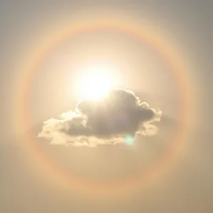 rainbow ring - good morning sunshine images with morning sun halo around single cloud — lovely good morning sunshine images HD pic