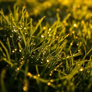 graceful golden sunlight reflecting on dewy grass - good morning sunshine images — good morning sunshine images design greeting card