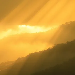 sunbeams through misty morning valley, uplifting good morning sunshine images wishes wallpaper