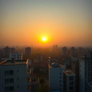 captivating brilliant golden hour morning on city rooftop — good morning sunshine images image WhatsApp picture