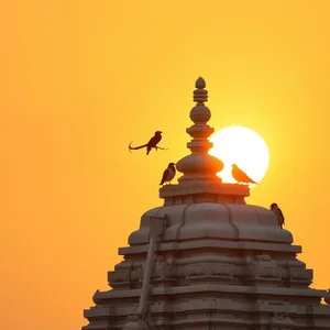 suprabhat images with temple bells and sacred morning glow - HD share for good morning suprabhat images wallpaper