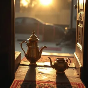 captivating good morning suprabhat images with golden sun and morning prayer - free download — good morning suprabhat images wishes wallpaper